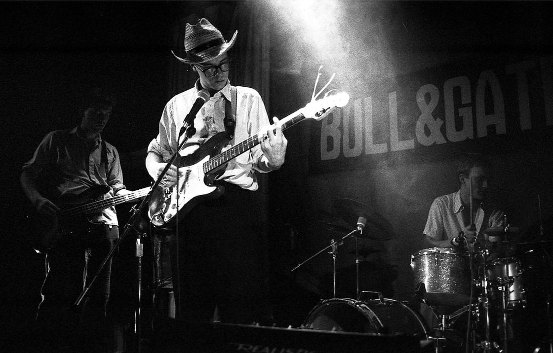 Guitarist and singer Ben Wallers fronting the band Country Teasers at the Bull and Gate, Guitarist and singer Ben Wallers fronting the band Country Teasers at the Bull and Gate, London.